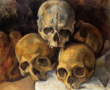 Pyramide des crânes Paul Cézanne Peinture à l'huile